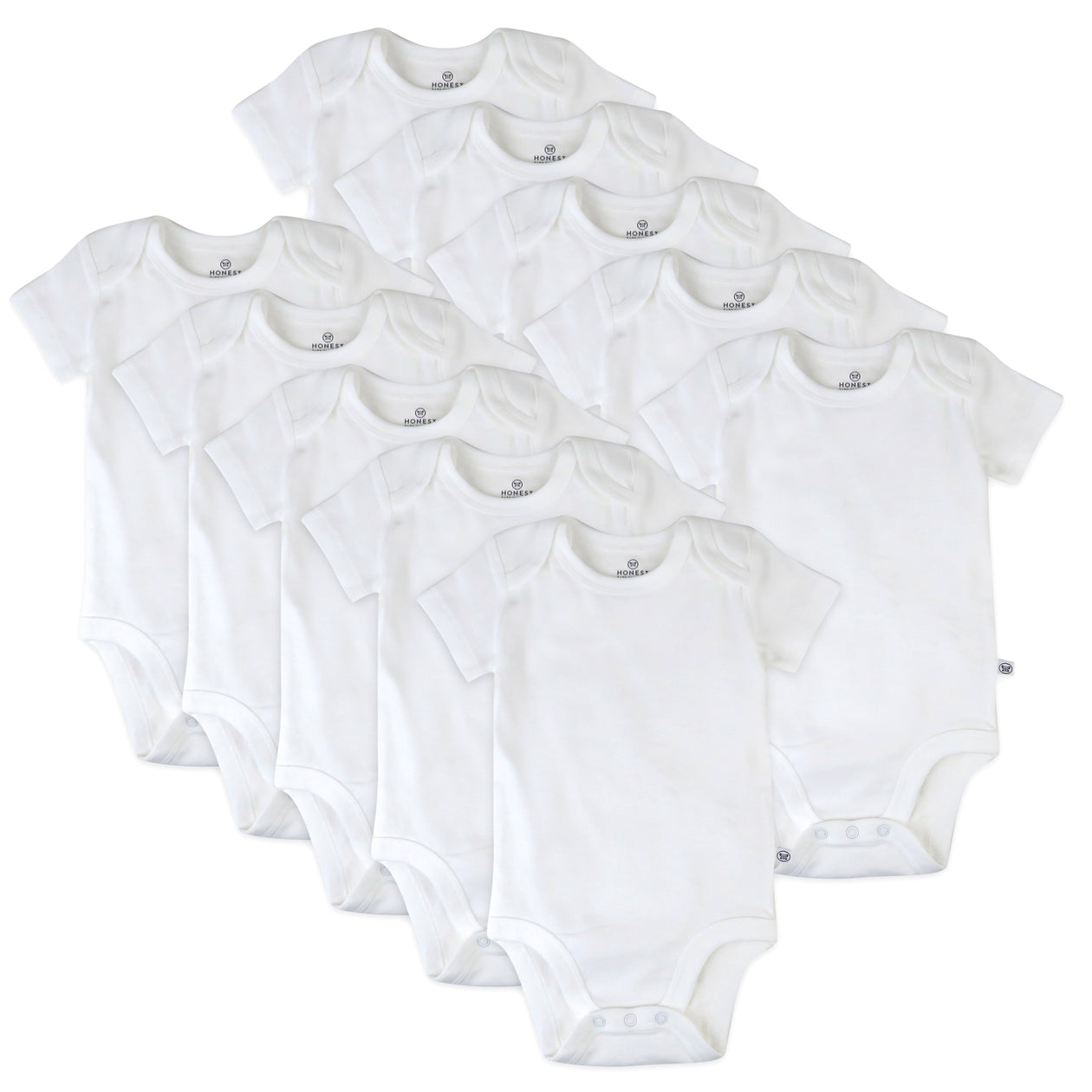10-pack Organic Cotton Short Sleeve Bodysuits